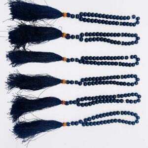 black onyx marble rosary/tasbih – set of 6 prayer beads | 33 beads each | 10mm bead size | islamic rosary for dhikr & gifting