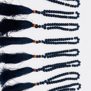 Home black onyx marble tasbih – set of 12 prayer beads | 33 beads each | 10mm bead size | islamic rosary for dhikr & gifting