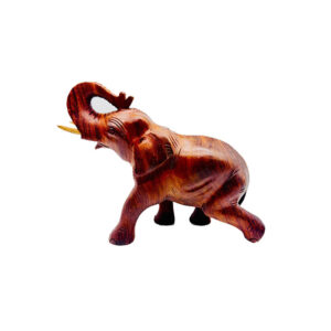 handcrafted wooden elephant showpiece – traditional home décor (10 inch)