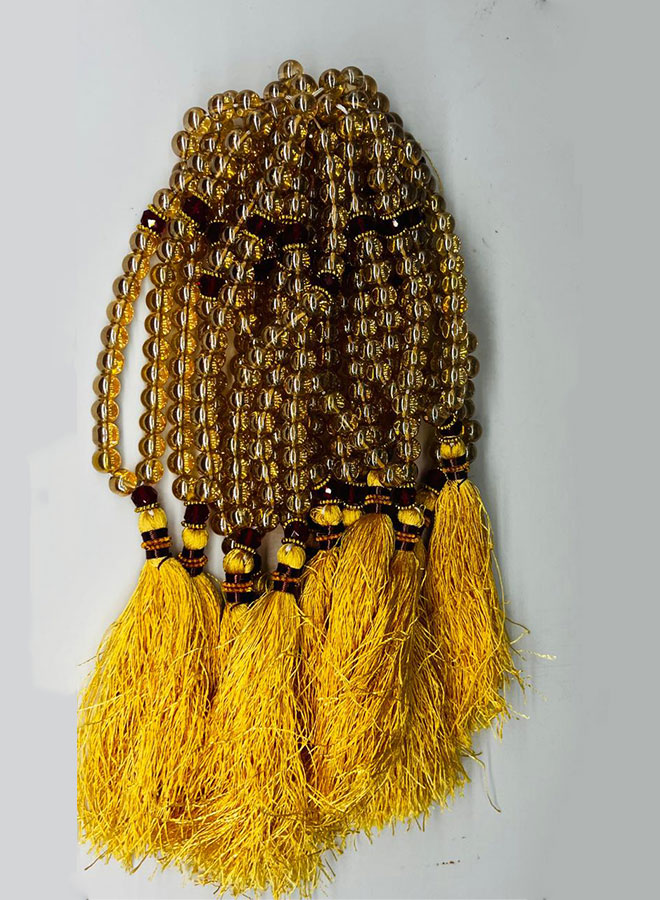 golden onyx/marble tasbih/rosary – set of 12 pieces 33 beads each 10mm bead size golden onyx/marble tasbih/rosary – set of 12 pieces 33 beads each 10mm bead size