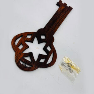 handmade wooden wall keychain holder – 10" decorative key stand – wall hanging key hanger for home & office décor