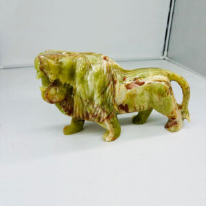 handcrafted onyx marble lion – 12 inch decorative figurine for home or office décor