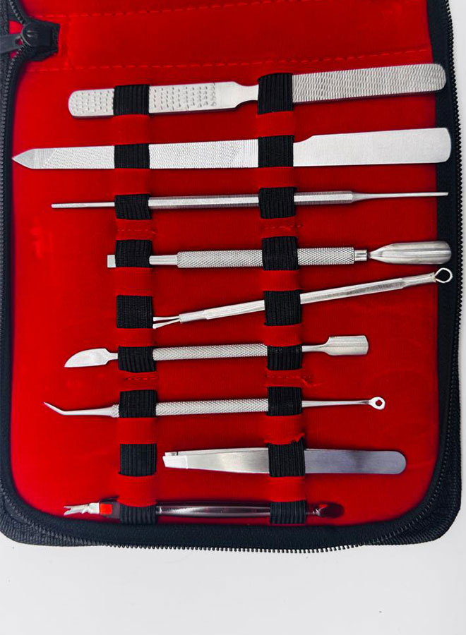 professional manicure & pedicure kit, 17 in 1 stainless steel tools set, travel case professional manicure & pedicure kit, 17 in 1 stainless steel tools set, travel case