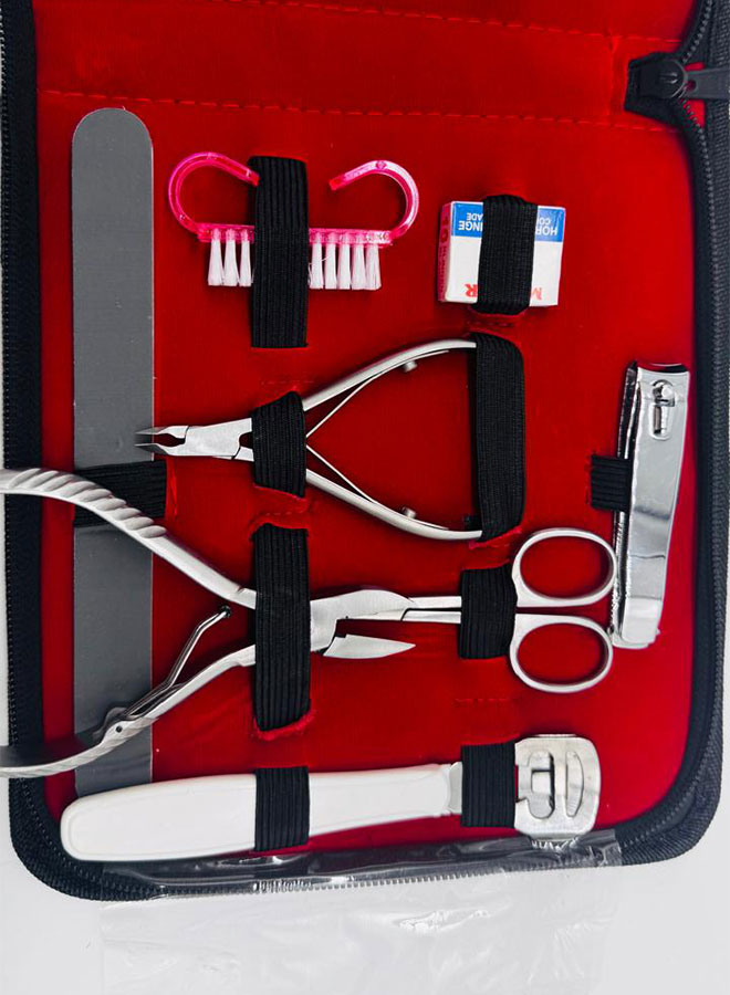 professional manicure & pedicure kit, 17 in 1 stainless steel tools set, travel case professional manicure & pedicure kit, 17 in 1 stainless steel tools set, travel case