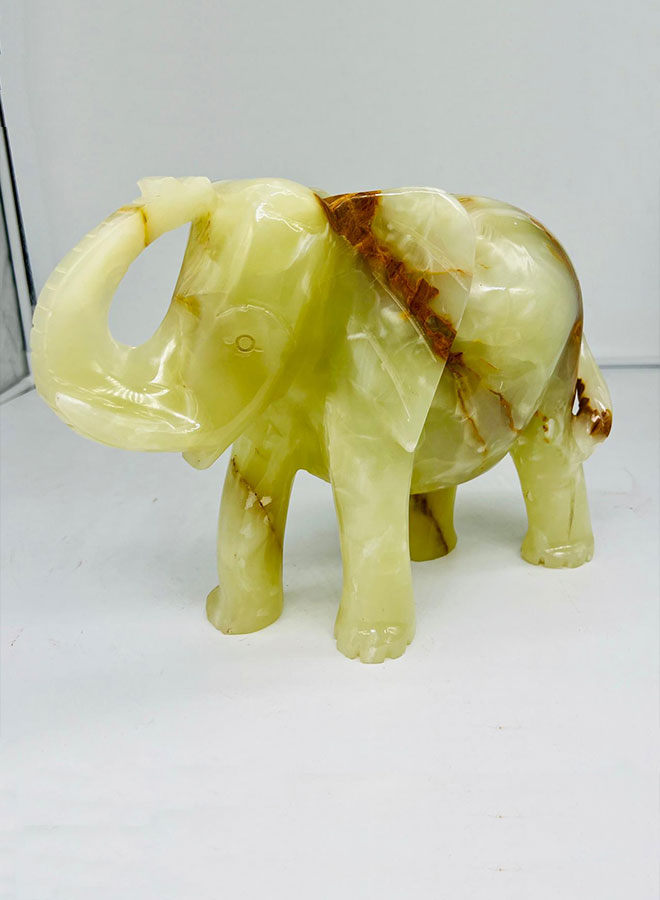handcrafted onyx marble elephant – 12 inch decorative figurine in mixed colors handcrafted onyx marble elephant – 12 inch decorative figurine in mixed colors