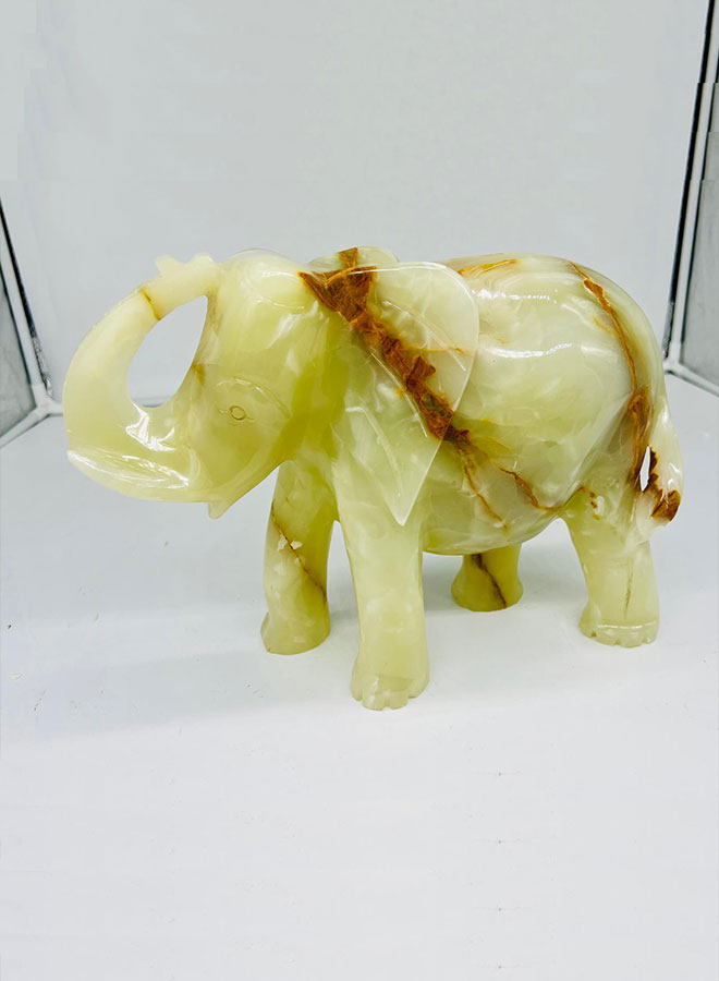 handcrafted onyx marble elephant – 12 inch decorative figurine in mixed colors handcrafted onyx marble elephant – 12 inch decorative figurine in mixed colors