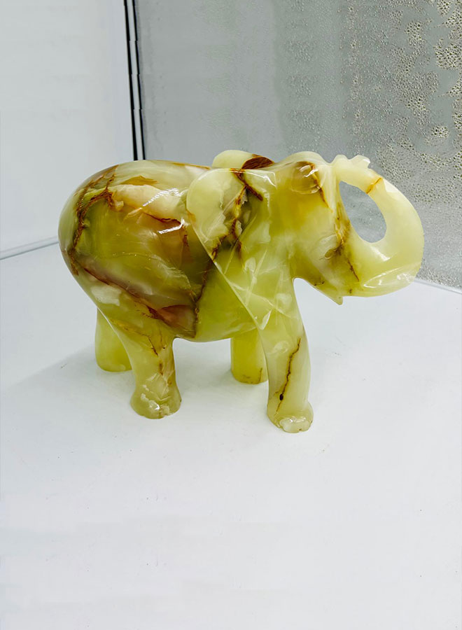 handcrafted onyx marble elephant – 12 inch decorative figurine in mixed colors handcrafted onyx marble elephant – 12 inch decorative figurine in mixed colors