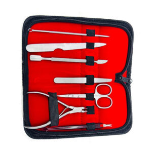 manicure & pedicure tools kit – 7 in 1 stainless steel grooming set for hands, feet, and nails | compact nail care kit for men & women