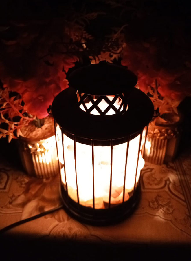 steel lantern himalayan pink salt lamp – 5kg big size | natural crystal rock in metal frame for air purification & home décor steel lantern himalayan pink salt lamp – 5kg big size | natural crystal rock in metal frame for air purification & home décor