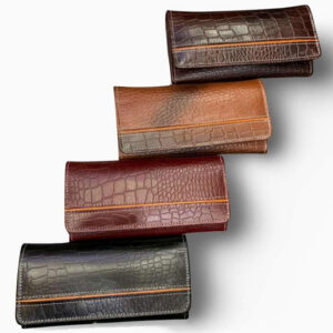 pure cow leather lady hand wallet | hard leather purse | 4 colors (15x8cm)