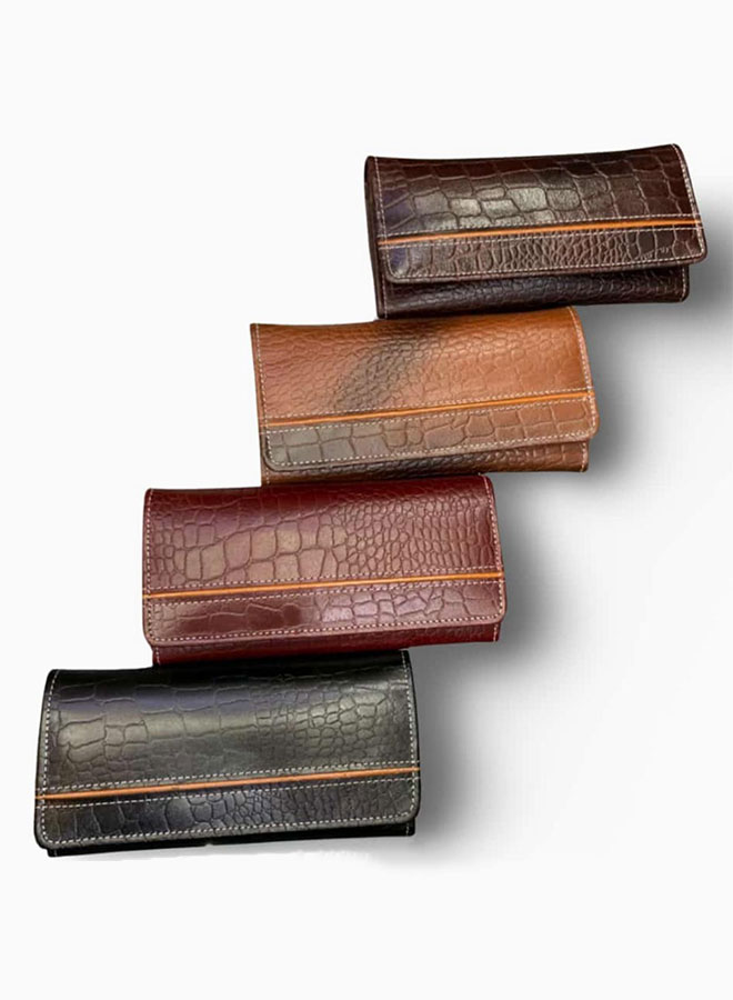 pure cow leather lady hand wallet | hard leather purse | 4 colors (15x8cm) pure cow leather lady hand wallet | hard leather purse | 4 colors (15x8cm)
