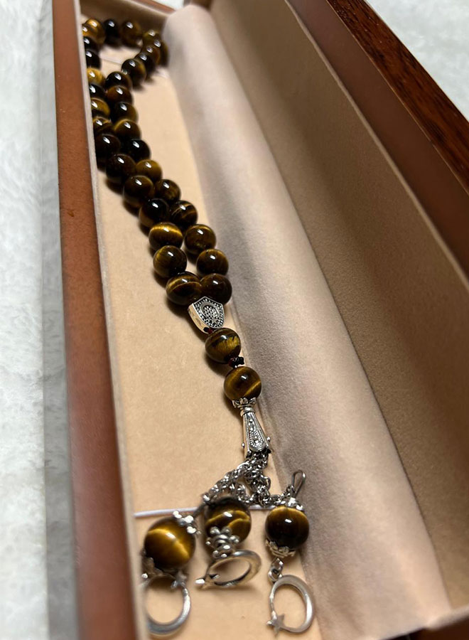 brown tiger eye rosary – 33 beads, 10mm bead size | spiritual prayer tasbih brown tiger eye rosary – 33 beads, 10mm bead size | spiritual prayer tasbih