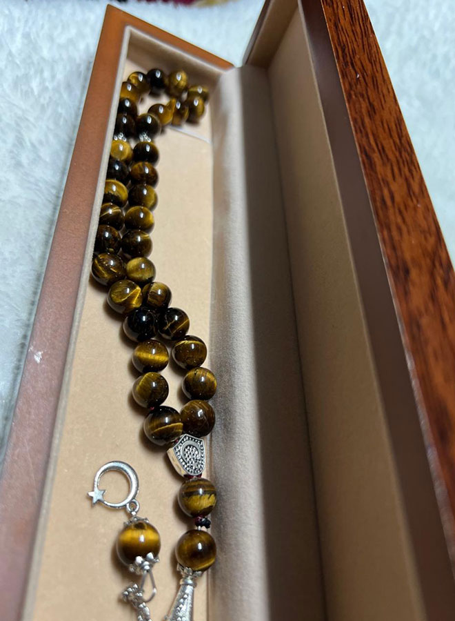 brown tiger eye rosary – 33 beads, 10mm bead size | spiritual prayer tasbih brown tiger eye rosary – 33 beads, 10mm bead size | spiritual prayer tasbih