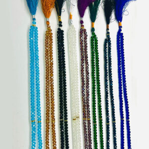 Home crystal 100 beads rosary/tasbih – set of 8 pieces | 10mm bead size | mixed colors