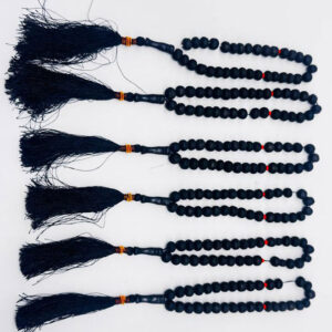 black zaytoon rosary tasbih – set of 6 prayer beads | 33 beads each | 10mm bead size | islamic tasbeeh for dhikr & gifting