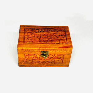 wooden jewellery box – 4x5 inch small size | handmade mini wooden box for rings, earrings & gifts