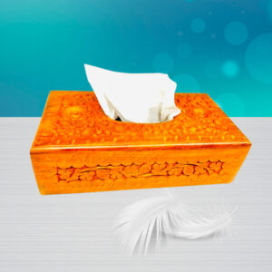handmade woode tissue box – elegant natural wooden tissue holder for home & office décor
