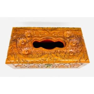 wooden handmade tissue box