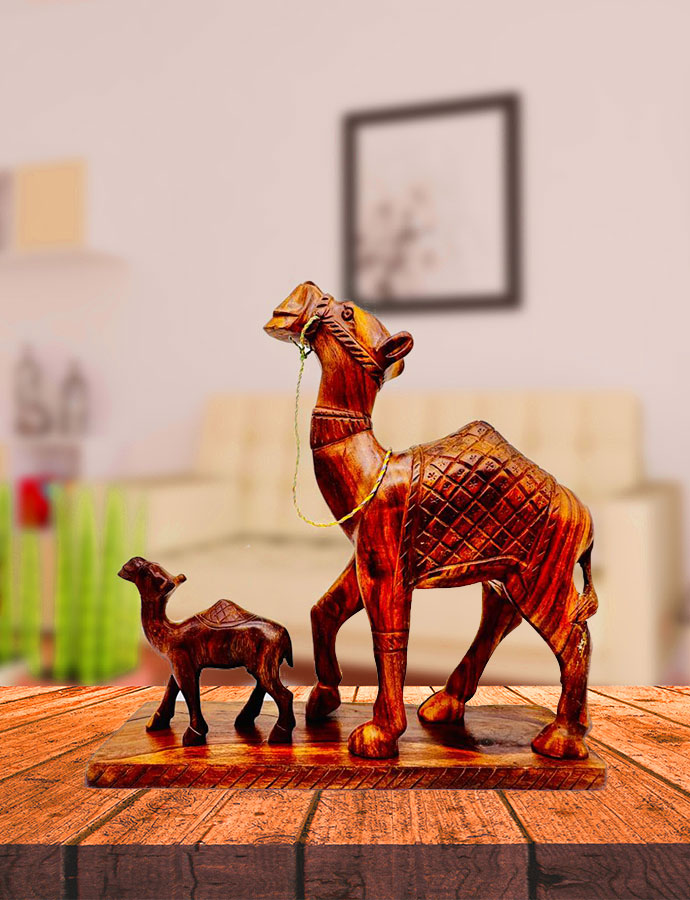 handmade wooden camel figurine – large traditional design – 12" sculpture with combined big & small camel – home & office décor handmade wooden camel figurine – large traditional design – 12" sculpture with combined big & small camel – home & office décor