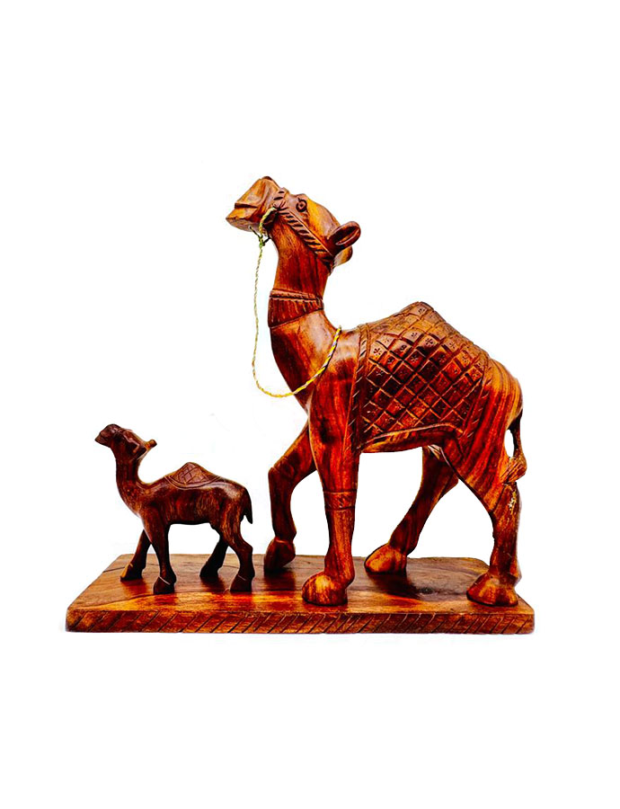 handmade wooden camel figurine – large traditional design – 12" sculpture with combined big & small camel – home & office décor handmade wooden camel figurine – large traditional design – 12" sculpture with combined big & small camel – home & office décor