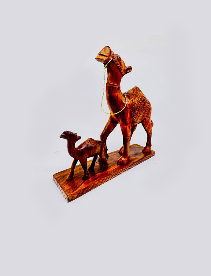 handmade wooden camel figurine – large traditional design – 12" sculpture with combined big & small camel – home & office décor handmade wooden camel figurine – large traditional design – 12" sculpture with combined big & small camel – home & office décor