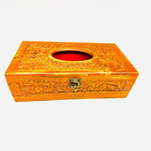 handmade woode tissue box – elegant natural wooden tissue holder for home & office décor