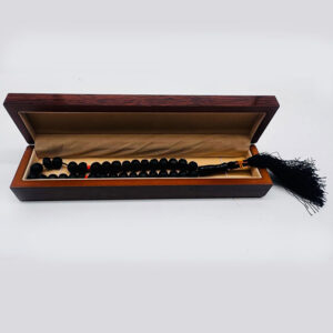 original black zaytoon tasbih – 33 beads islamic rosary | 10mm bead size | natural olive wood prayer beads for dhikr