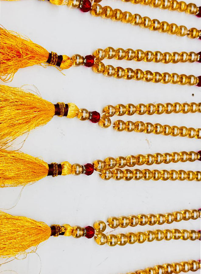 golden onyx/marble tasbih/rosary – set of 12 pieces 33 beads each 10mm bead size golden onyx/marble tasbih/rosary – set of 12 pieces 33 beads each 10mm bead size