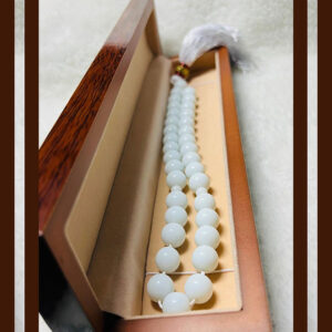 white onyx tasbih – 33 beads, 10mm natural stone | islamic prayer rosary for dhikr & meditation