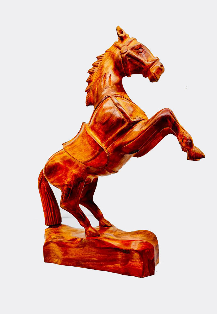 handcrafted wooden horse – big traditional decorative showpiece (14 inch) handcrafted wooden horse – big traditional decorative showpiece (14 inch)