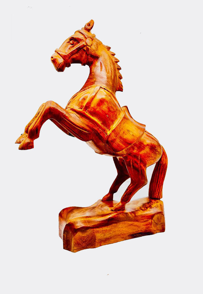 handcrafted wooden horse – big traditional decorative showpiece (14 inch) handcrafted wooden horse – big traditional decorative showpiece (14 inch)