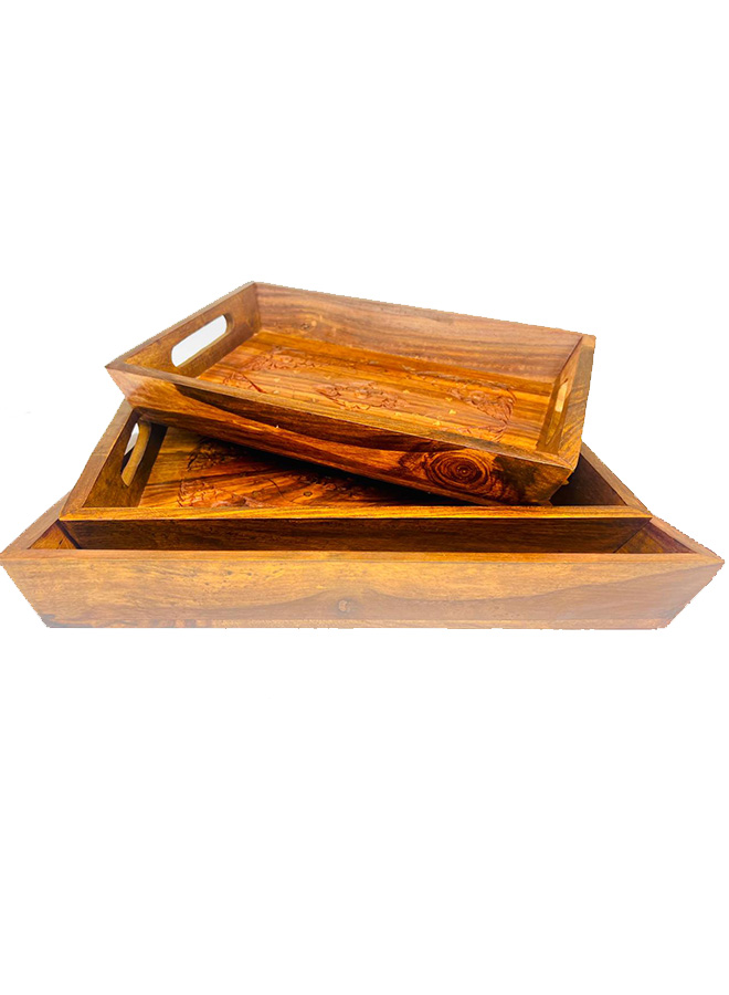 wooden tray set handmade 3 pieces set wooden tray set handmade 3 pieces set