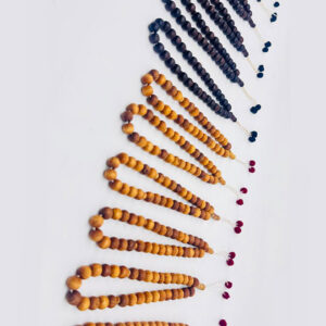 black & brown zaytoon wood tasbih – 33 beads muslim rosary – 12 pieces set (6 brown + 6 black) – 10mm bead size prayer beads for zikr & tasbeeh