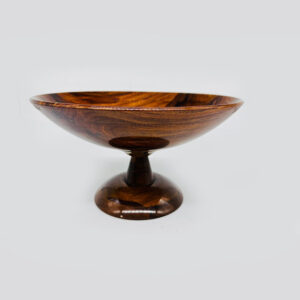 handmade wooden stand bowl – 12" decorative serving bowl