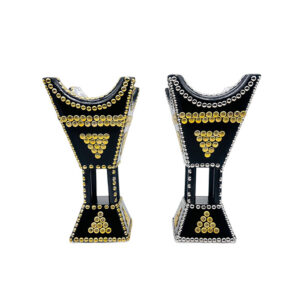 wooden mabkhara (madkhan) incense burner – 12 inch – 2 piece set