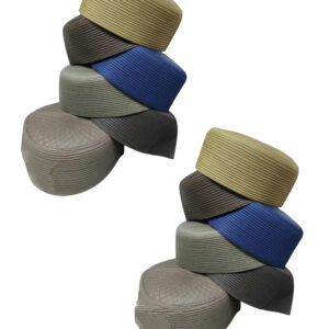 muslim prayer cap pack – mixed colors, mixed sizes & assorted designs – 12 pieces soft islamic kufi hats for men