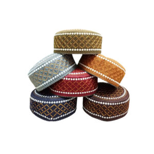 muslim prayer cap pack – 12 beautiful color kufi caps – mixed sizes & assorted designs – 12 pieces for mosque, charity & daily prayer