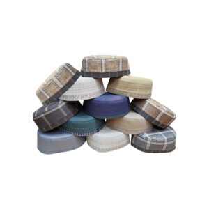 muslim prayer cap pack – mixed colors, designs & sizes – 12 pieces – soft cotton islamic kufi hats for men