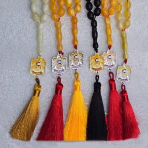 uae logo special tasbih set – 6 pieces mixed colors – muslim prayer beads for zikr, tasbeeh & islamic gift